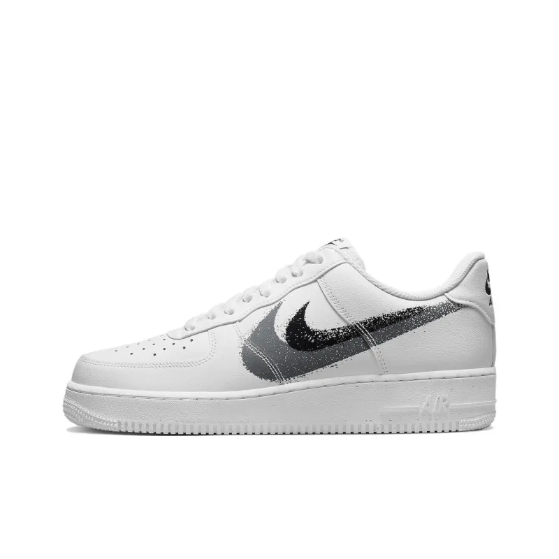 Nike Air Force 1 Low '07 Spray Paint Swoosh White Black Grey-0