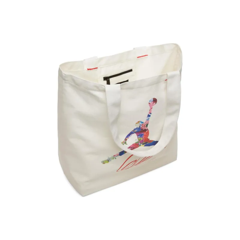 Jordan Cotton Tote Bag Shopping Bag Handbag Shoulder Bag Regular Men's Ecru-3