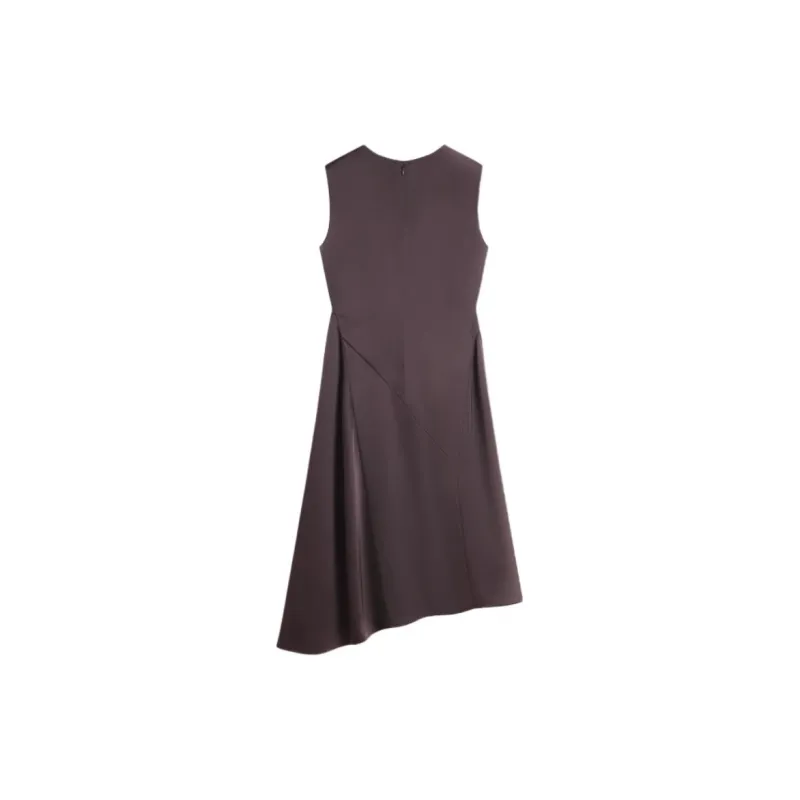 THEORY Sleeveless Dress Women's Coffee Brown-1