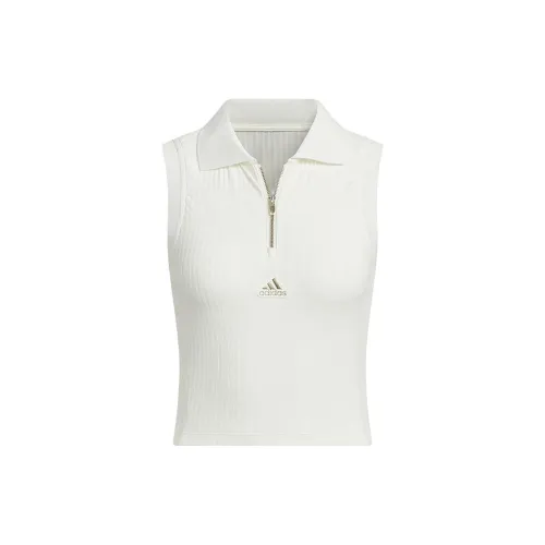 Adidas Sleeveless Sports Shirts Women's White