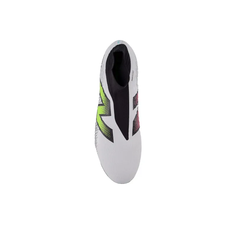New Balance Tekela V4 FG Rubber Long Studs Anti Slip Wear Resistant Soccer Shoes Unisex White-3