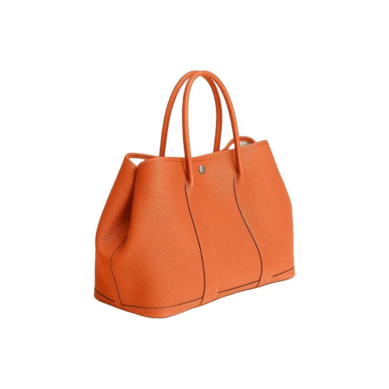 HERMES Garden Party Negonda Calfskin Handbag Women's 93 Orange Hermes Orange Combo-1