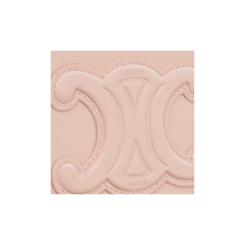CELINE Patent Leather Calfskin Crescent Bag, Handbag, Shoulder Bag, Crossbody Bag Women's Pink-4