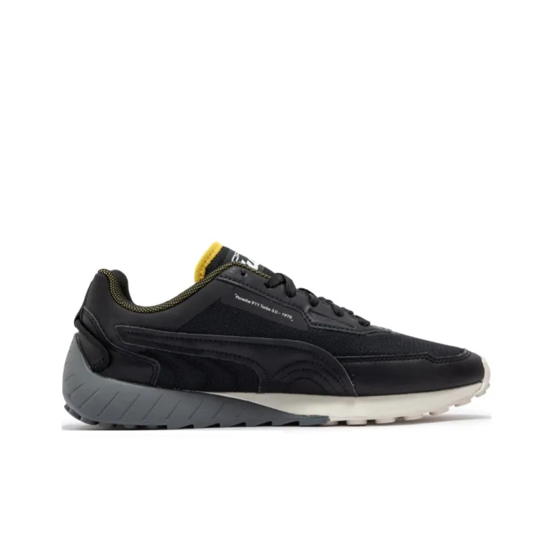 PUMA PUMA PORSCHE DESIGN Anti Slip Wear Resistant Low Top Casual Shoes Unisex Black Yellow-1