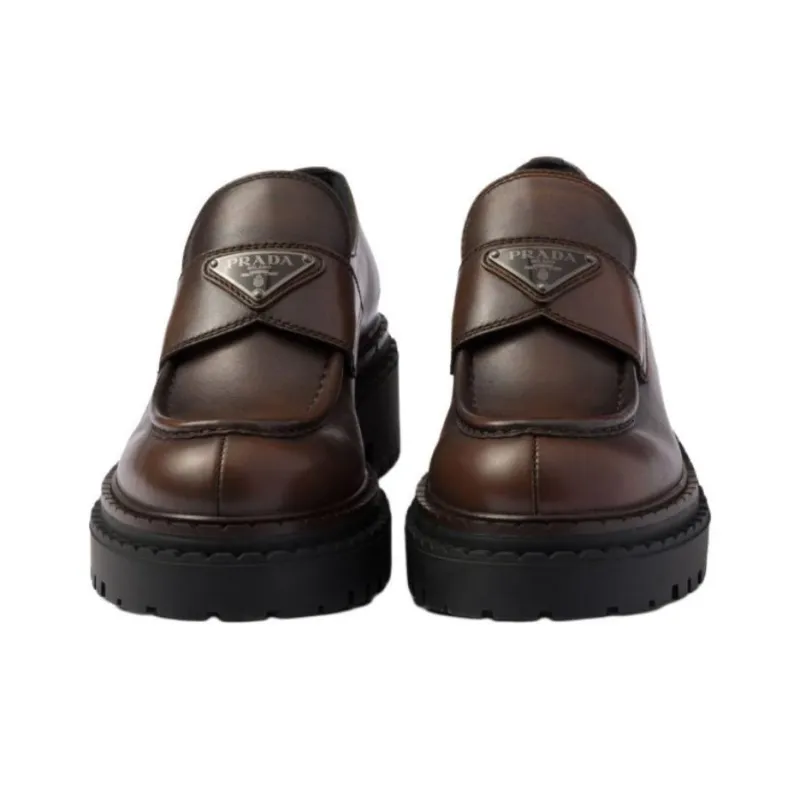 PRADA Loafers 5.5cm Women's Dark Brown-4