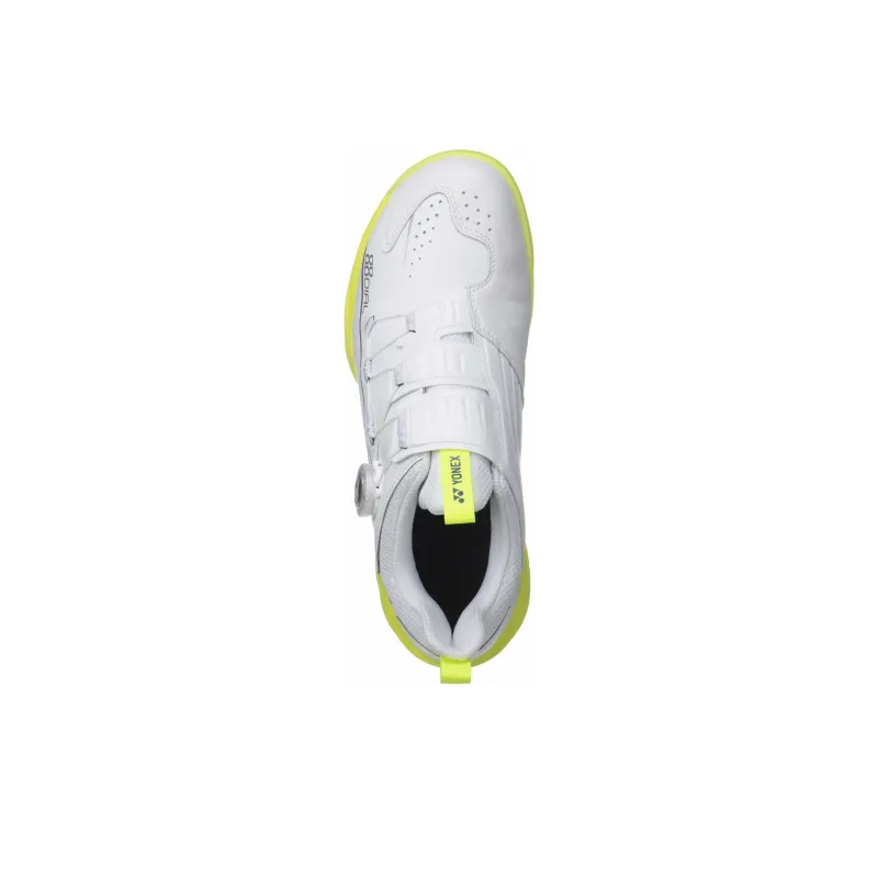 YONEX Abrasion Resistant Low Top Badminton Shoes Men's White Yellow-2