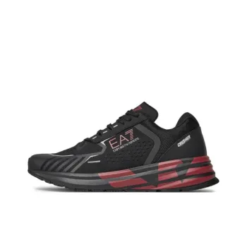 EMPORIO ARMANI EA7 Low Top Casual Shoes Unisex Black Red