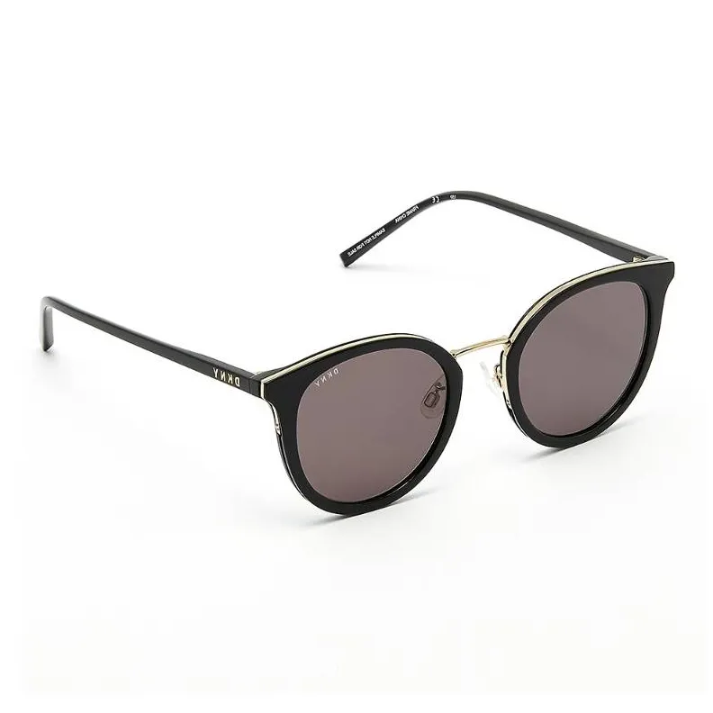 DKNY Subject To Official Website Round Sunglasses Women's Black-1