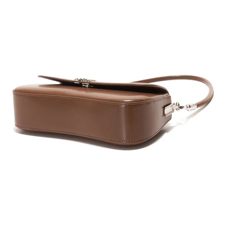 GXFMOD Cow Leather Baguette Bag Handbag, Shoulder Bag Medium Size Women's Multicolor-3