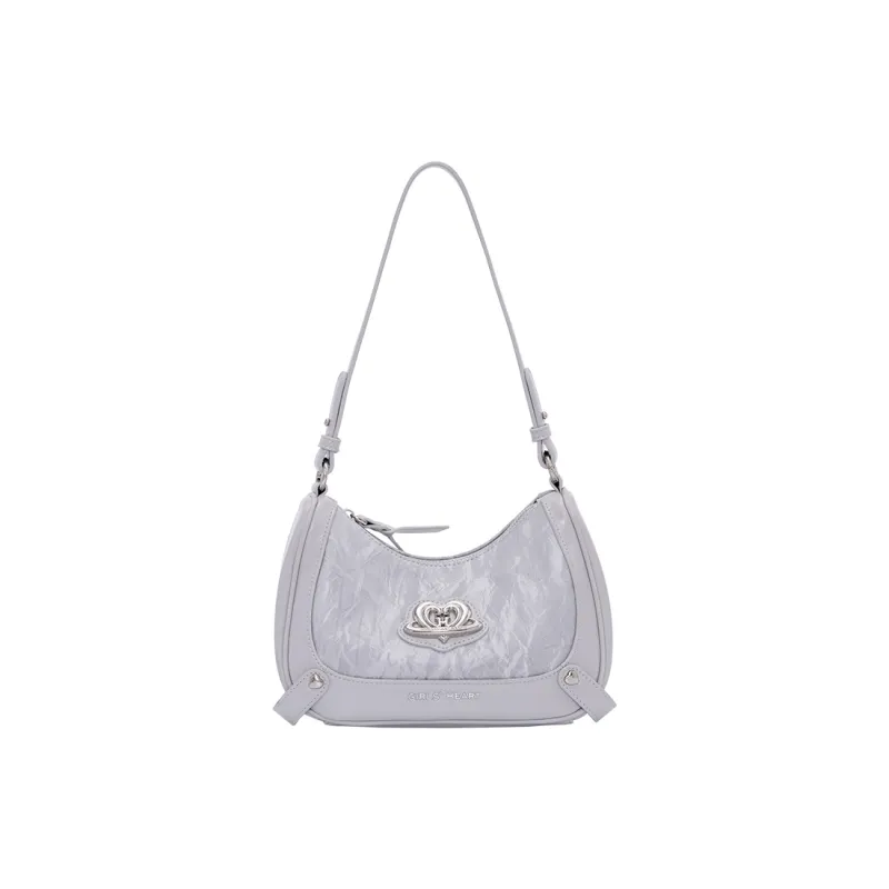 Girls Heart Artificial Leather Shoulder Bag Women's Pink/Silver/Beige-1