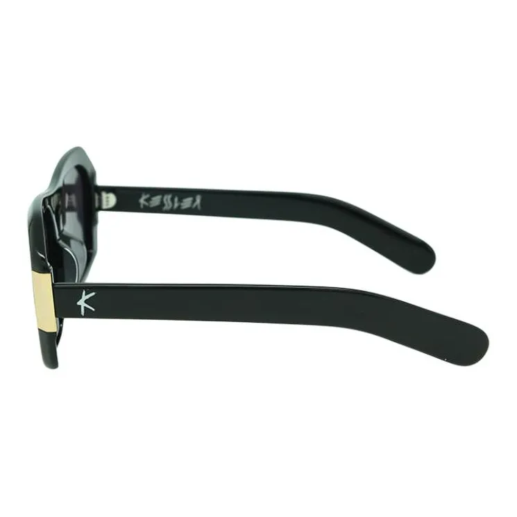 KESSLER Acetate Butterfly Sunglasses Unisex Black-1