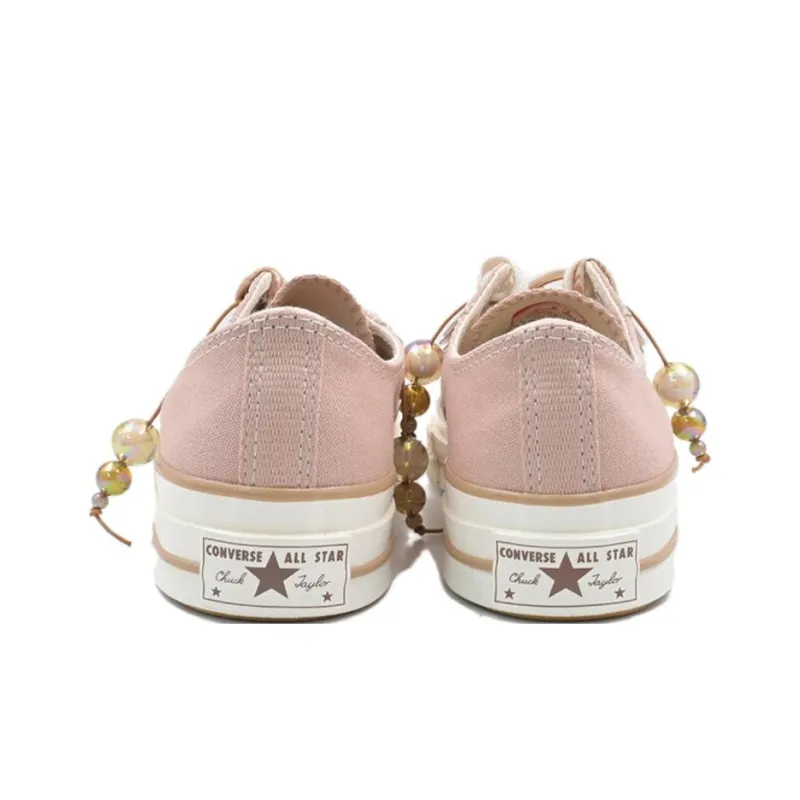 Converse All Star Lift Anti Slip Wear Resistant Low Top Canvas Shoes Women's Pink-3