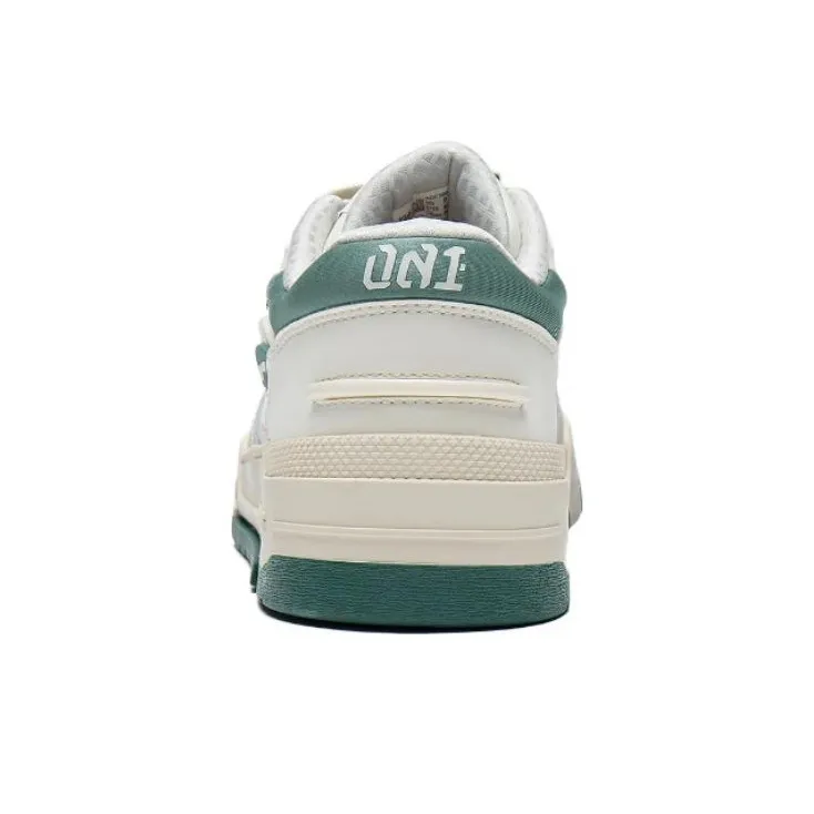 LiNing 001 BTC Anti Slip Wear Resistant Low Top Skateboard Shoes Men's Beige Green-5