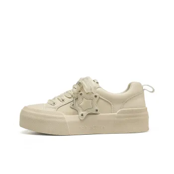 HLA Platform Versatile Stars White Sneakers Skateboard Shoes Athletic Shoes Women's