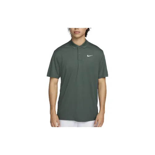 Nike Court Polo Shirts Men Vintage Green