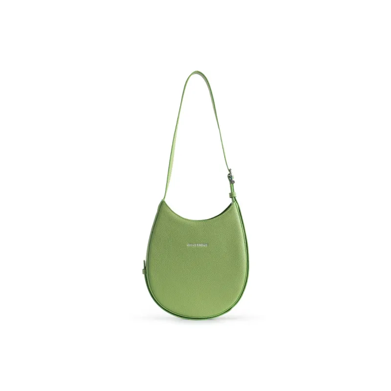 Abbott-VINTAGE Cow Leather Shoulder Bag Medium Size Women's White/Pink/Green-13