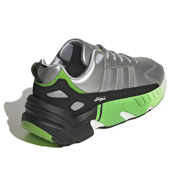 Adidas Zx 22 Boost Kawasaki Ninja Silver Metallic-3