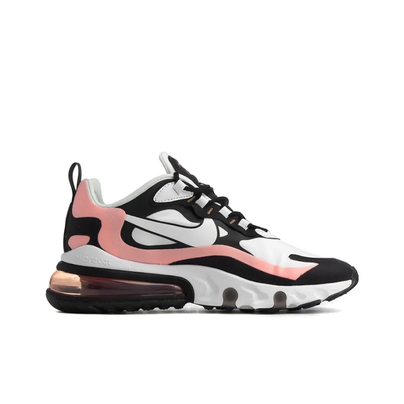 Nike Air Max 270 React Black White Bleached Coral Women's-1