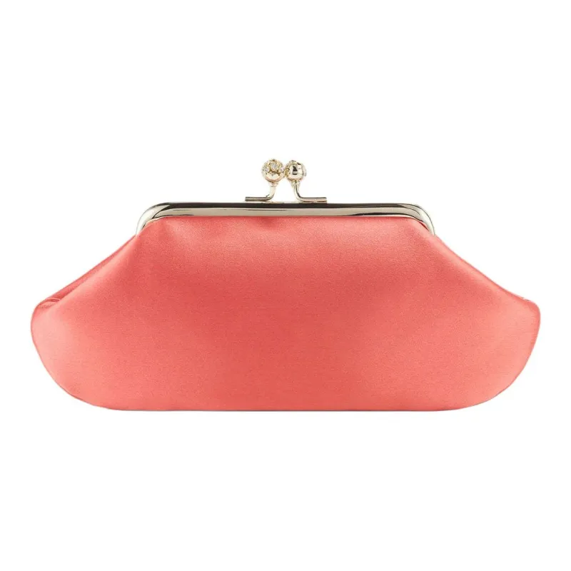 Anya Hindmarch Soft Satin Clutch Women's Coral-4