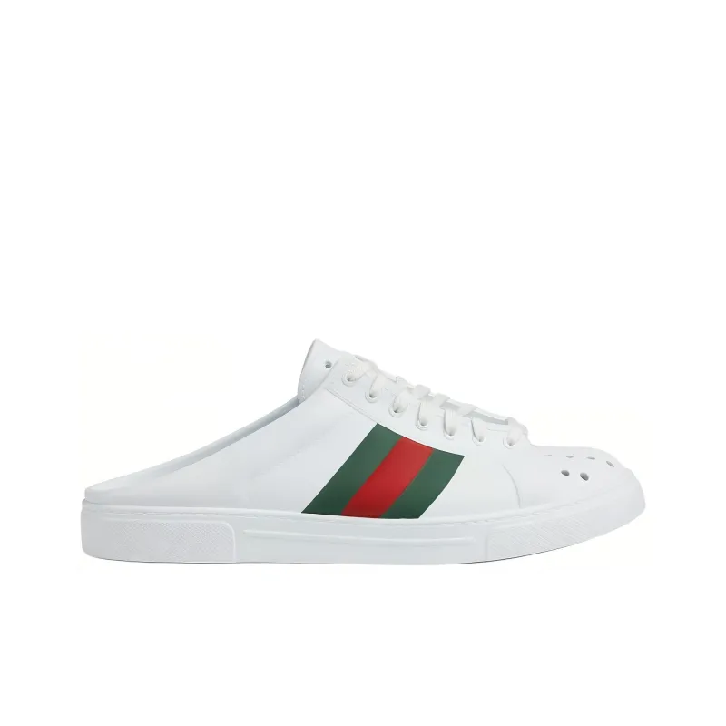 GUCCI ACE Wrap toe Slippers Men's White-1