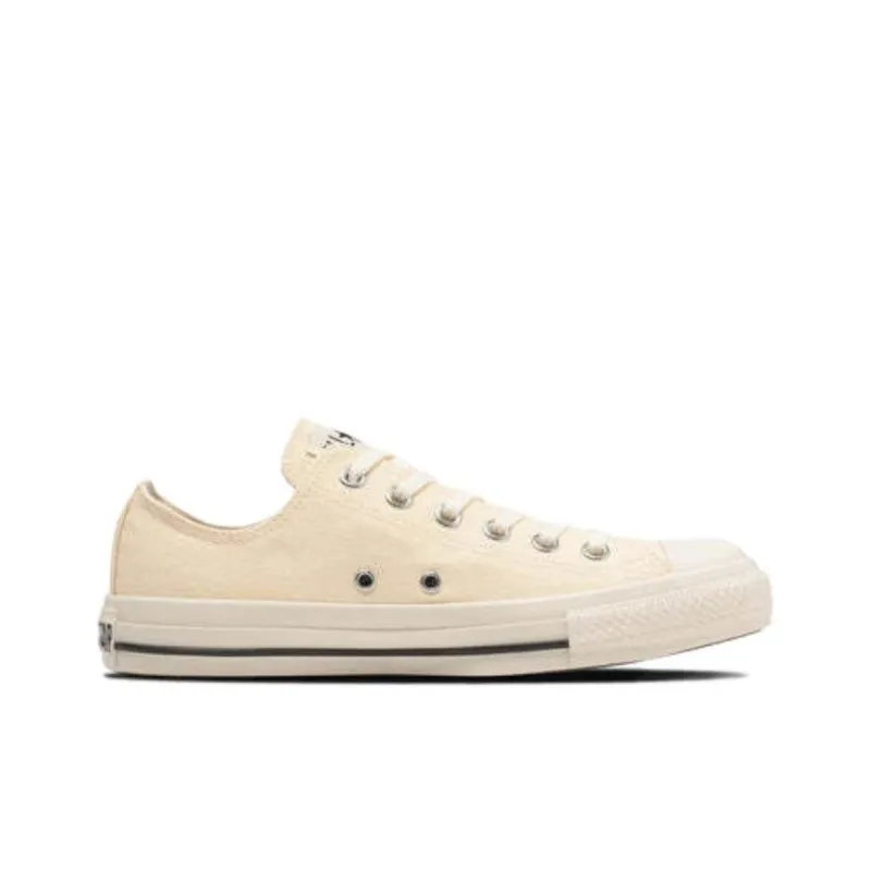 Converse All Star WASHEDCANVAS OX Abrasion Resistant Cushioning Low Top Canvas Shoes Unisex Ecru-1