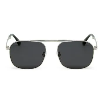 KESSLER Acetate Titanium Aviator Sunglasses Unisex Silver