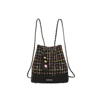 TOUTOU Fabric Backpack Regular Women's Black Sugar Beans
