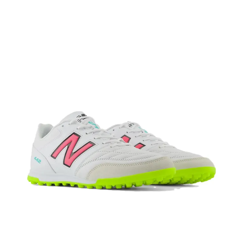New Balance 442 V2 Team TF Rubber Broken Studs Anti Slip Wear Resistant Soccer Shoes Men's White-1