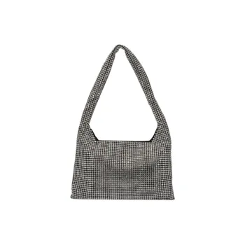 AJIDOU Glass Diamond Shoulder Bag Regular Women's Blue