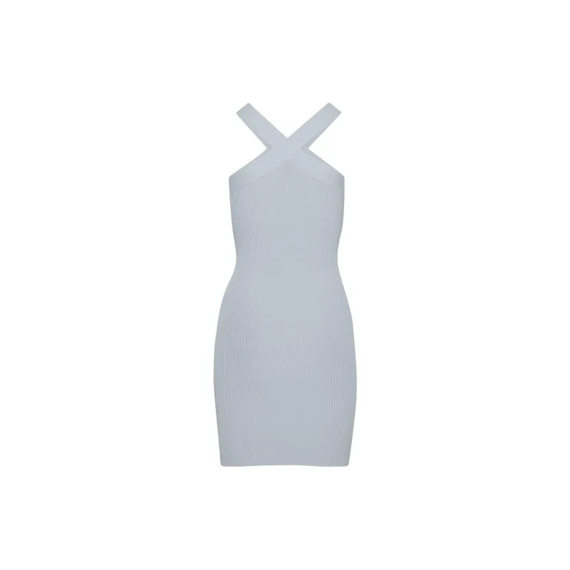 ARITZIA Babaton Sculpt Knit Criss Cross Dress Sleeveless Dress Women's Daze Grey/Gray-1