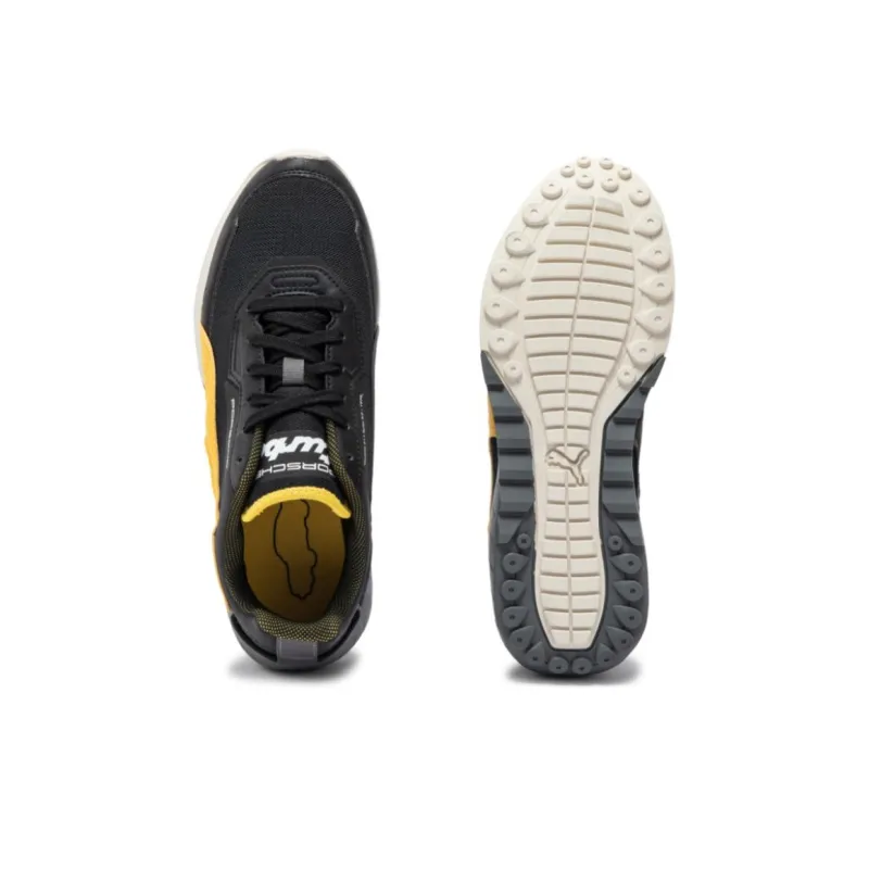 PUMA PUMA PORSCHE DESIGN Anti Slip Wear Resistant Low Top Casual Shoes Unisex Black Yellow-4