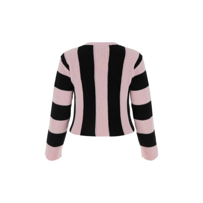 Valentino Striped Crewneck Knitted Jumper-1