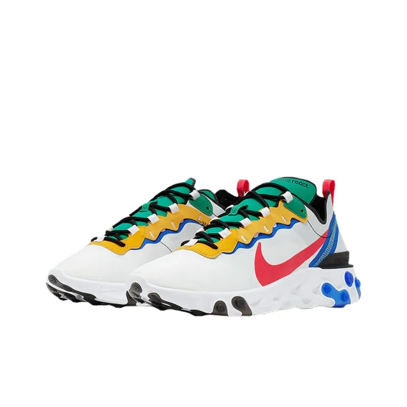 Nike React Element 55 'White Gold Blue Green'-2