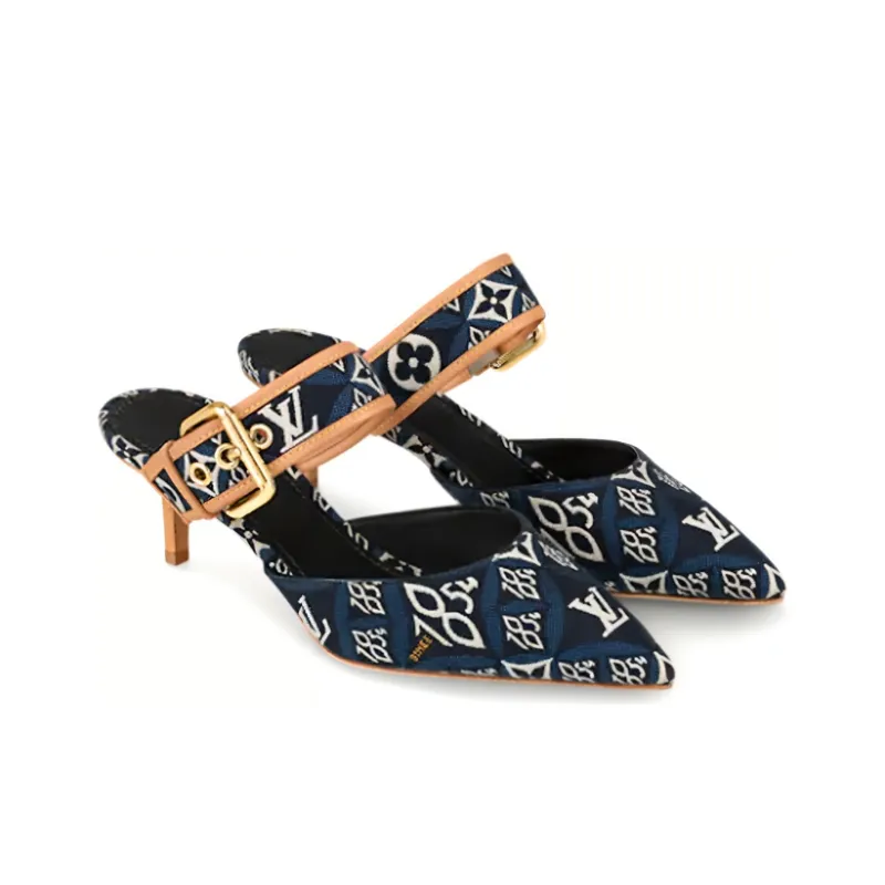 LOUIS VUITTON Lv Since 1854 Sofia Flat Heels 'Navy' Women's-2