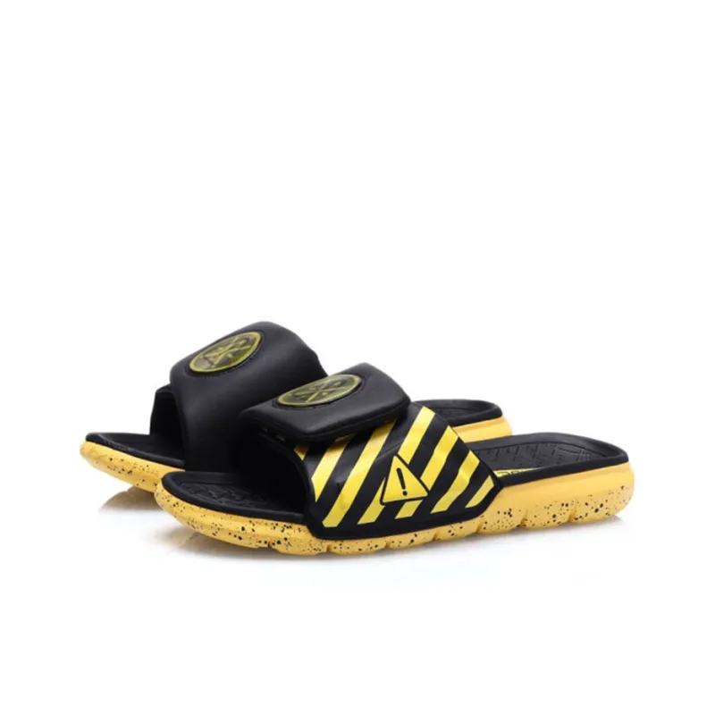 LiNing WAY OF WADE Quiet Slide Slippers Men's Yellow-2