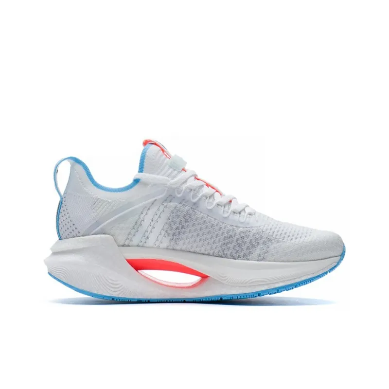 LiNing Jueying Essential Breathable Low Top Running Shoes Women's White Orange Blue-1