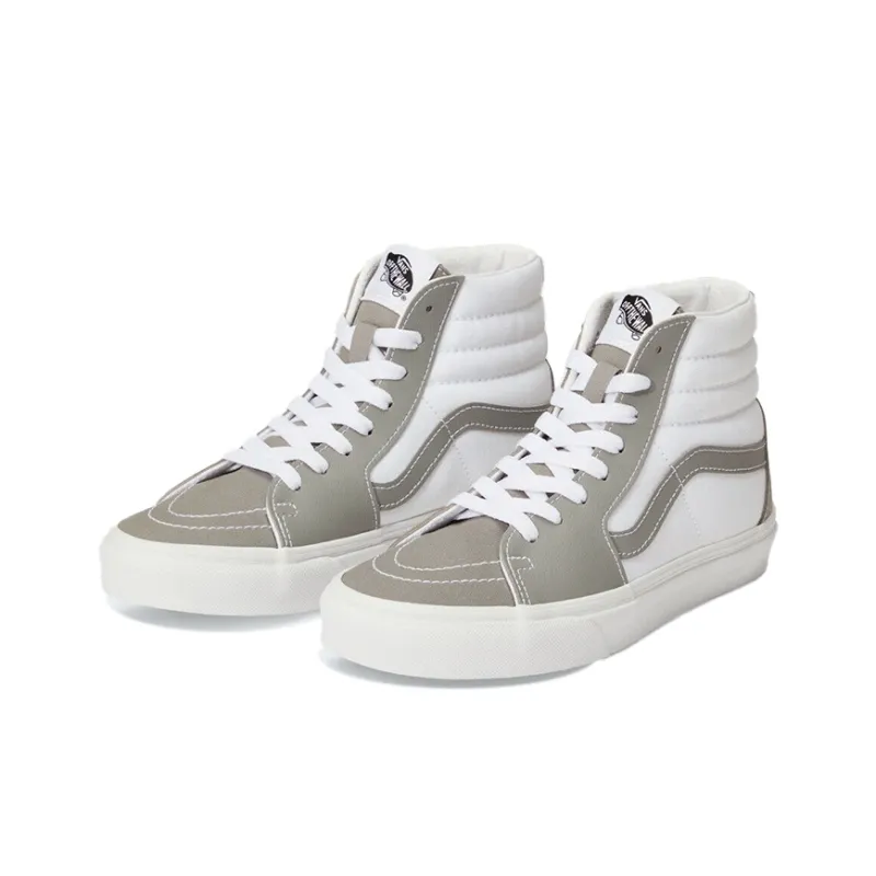 Vans SK8 HI Casual Skateboarding Shoes Unisex Gray White-2