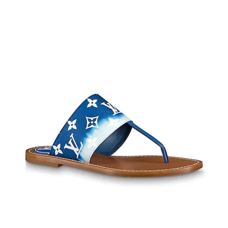 LOUIS VUITTON Palma Collection Monogram Stylish Sandals Women's Blue-1