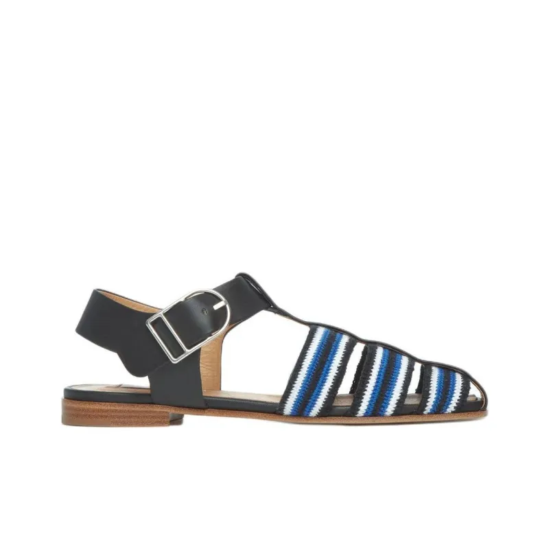 GABRIELA HEARST Calla Roman Sandals Women's Black-1