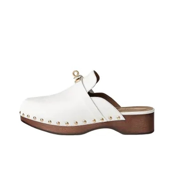 HERMES Carlotta Stylish Sandals Women's White
