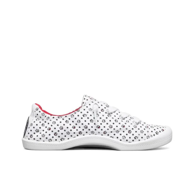 Skechers BEACH BINGO Anti-Slip Wear-Resistant Low-Top Skateboard Shoes Women's White Black-1