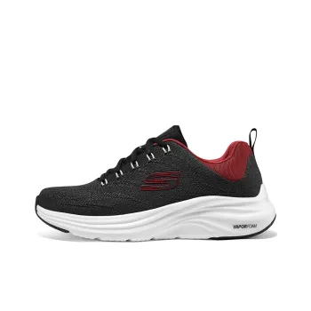 Skechers Vapor Foam Cloud Trace Anti Slip Wear Resistant Low Top Casual Shoes Men's Black Red