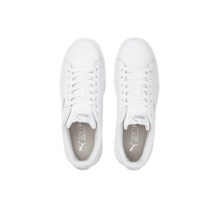 PUMA Vikky V3 Leather Anti Slip Wear Resistant Low Top Skateboard Shoes Women's White-2