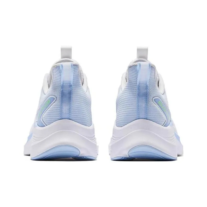QIAODAN Light Speed 1.0 Cushioned Wear Resistant Breathable Low Top Running Shoes Men's White Blue-4