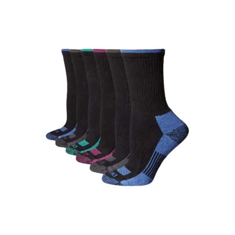 Dickies Mid-Calf Socks Women's 6 Pack Black-0
