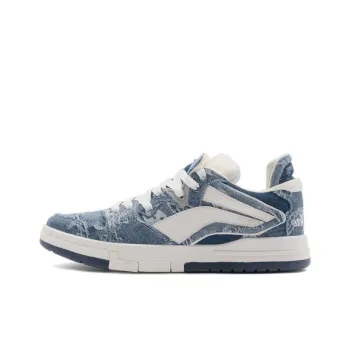1807 X LINING Wei Wu PRO Skateboard Shoes Women's Low Top Denim Blue