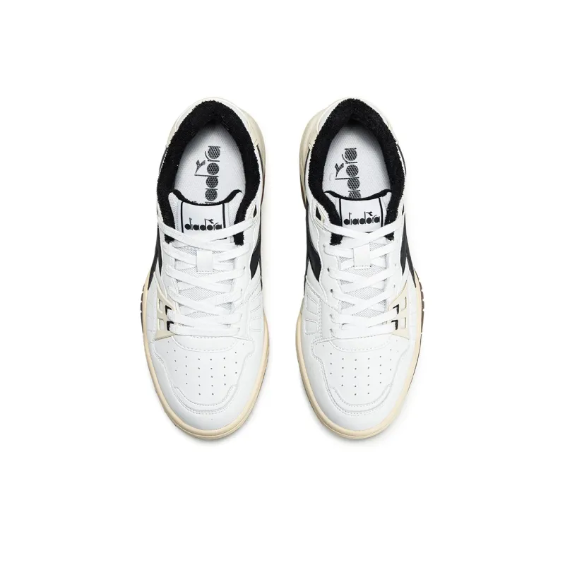 Diadora B.Action Slip Resistant Low Top Tennis Shoes Unisex White Black-3