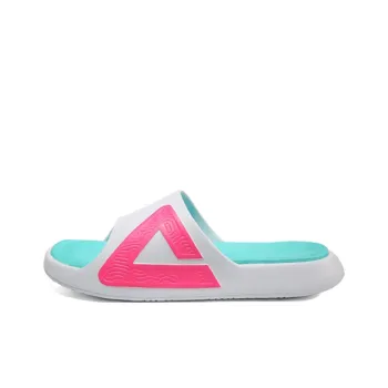 PEAK Foam Sole EVA Slip Resistant Slide Slippers Unisex White Rose Red