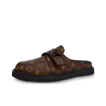 LOUIS VUITTON Easy Wrap toe Slippers Men's Brown
