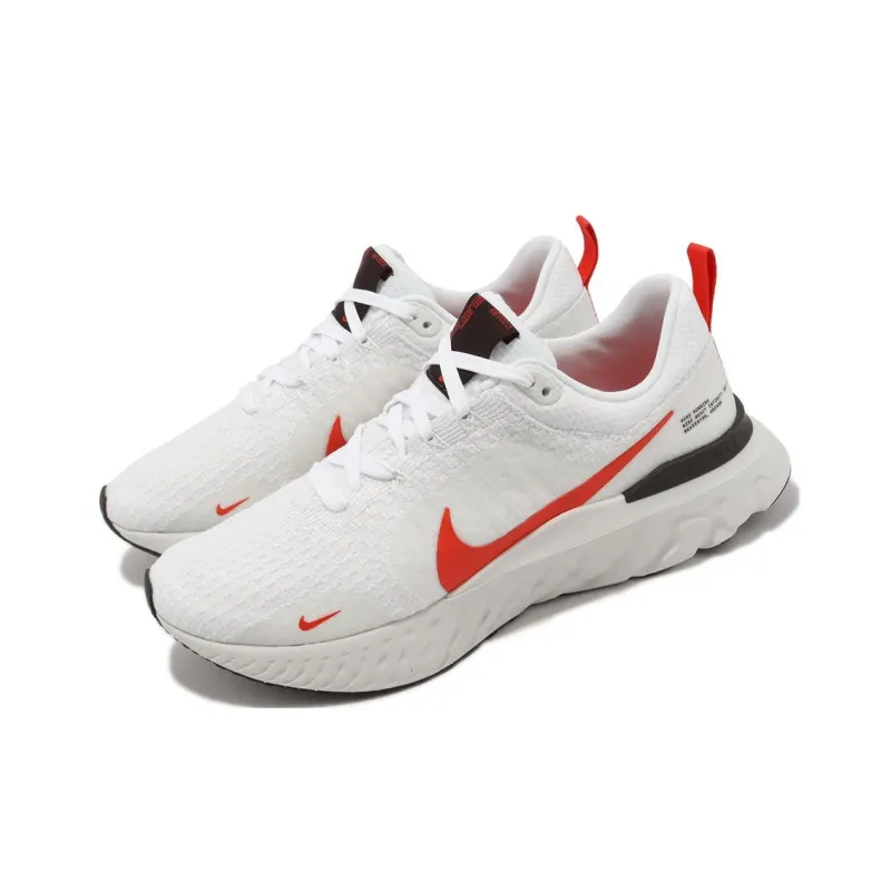 Nike React Infinity Run Flyknit 3 White Light Crimson-2